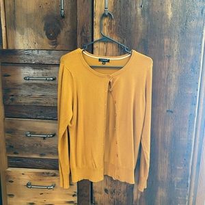 Gold cardigan sweater
